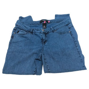 TORRID Women's Skinny Stretch Jeans Tapered Leg Zipped Ankle Blue Plus Size 14